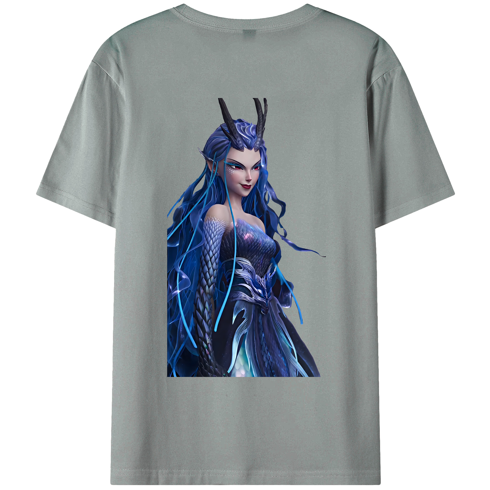 （画像用） Ne Zha 2 ナタ 魔童の大暴れ 綿100％ メンズ半袖Tシャツ（バックプリント） 通気性
